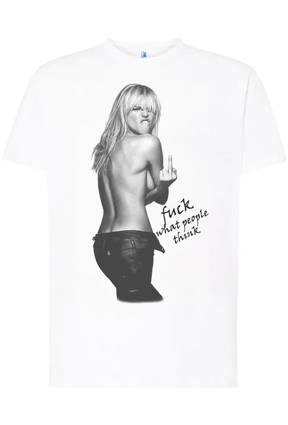 Heidi Klum Fuck Supermodella Stilista e Conduttrice 18-18 T-shirt Urban Men Uomo 100% Cotone Pettinato JK - STREET STYLE