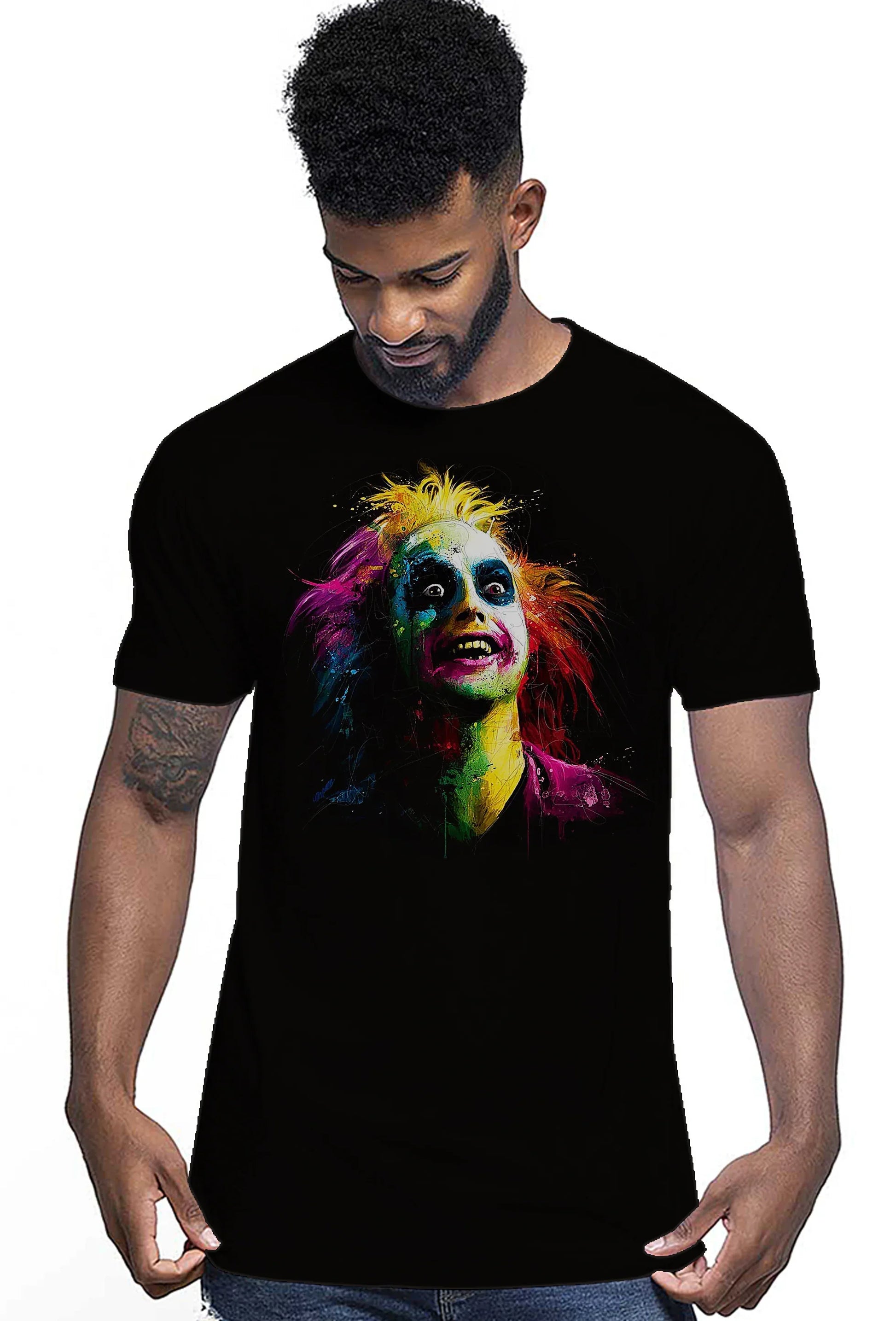 Beettle Juice Stilizzato Color Cinema Film 18-20-12 T-shirt Urban Men Uomo 100% Cotone Pettinato JK - STREET STYLE