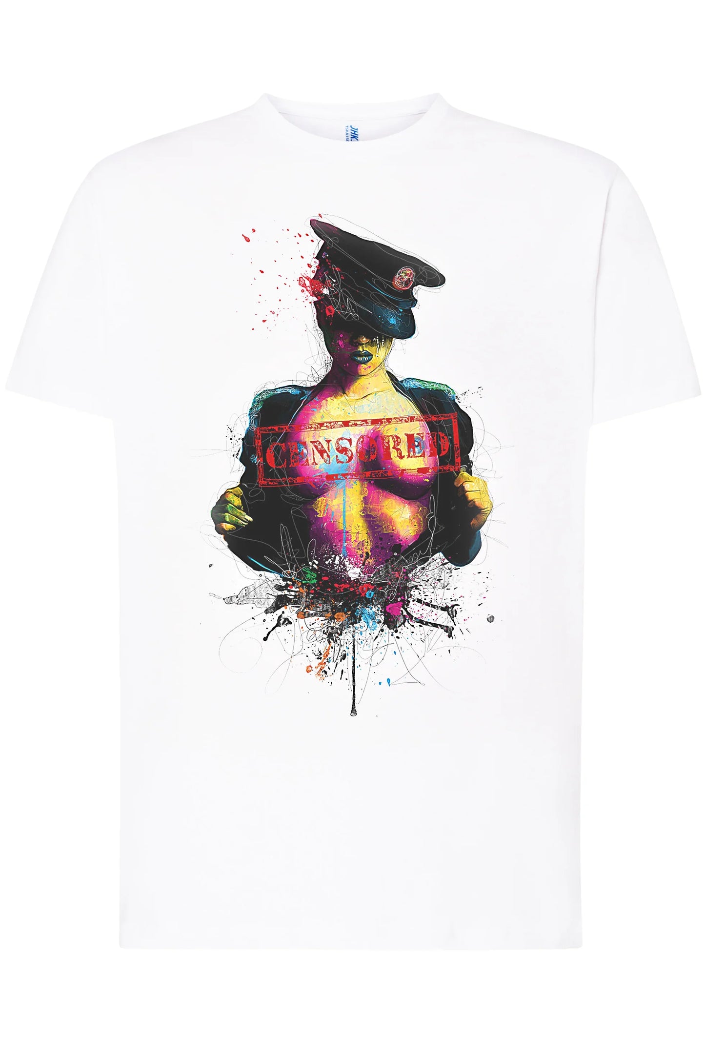 Censored Color Artistico Stilizzato 18-20-44 T-shirt Urban Men Uomo 100% Cotone Pettinato JK - STREET STYLE