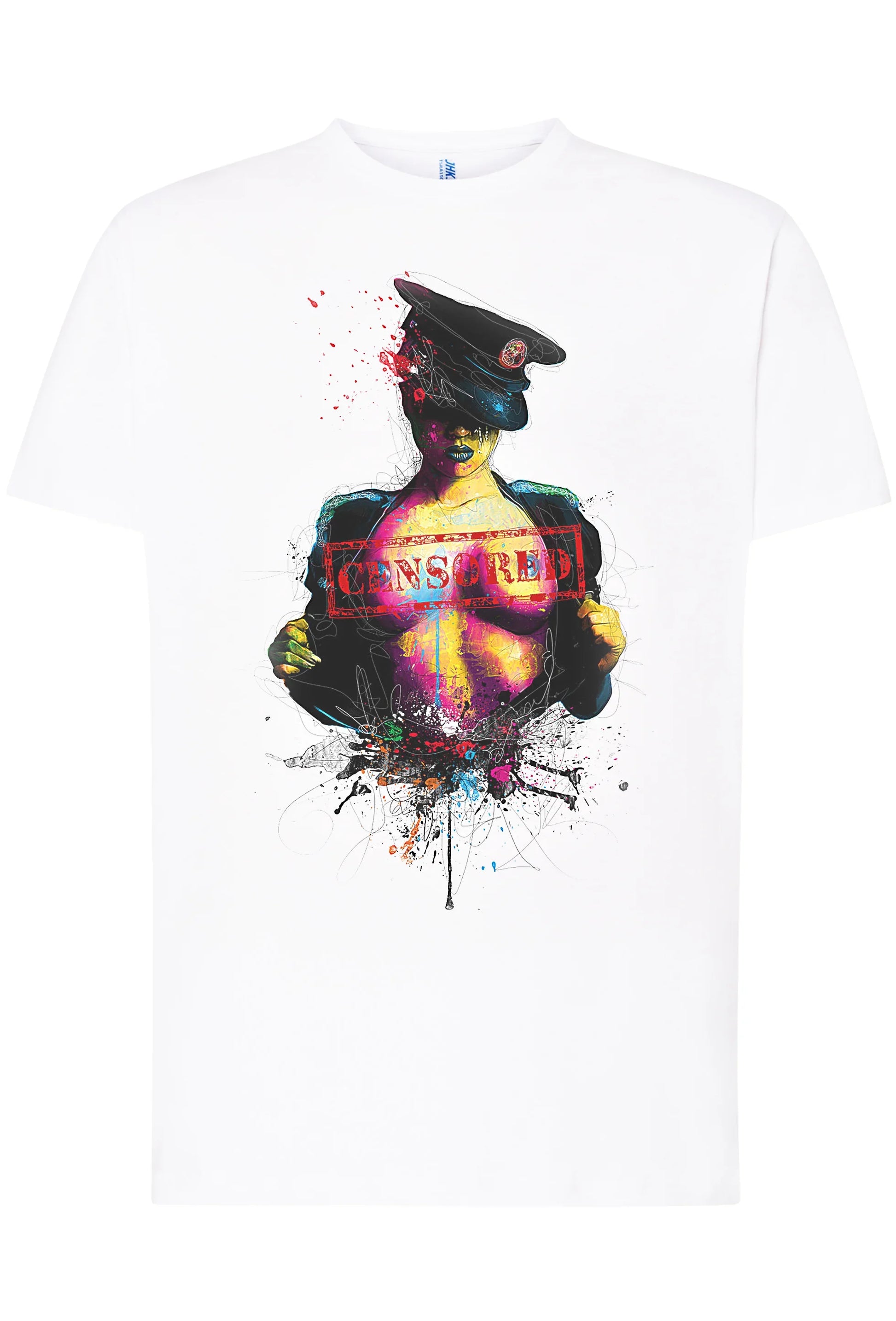 Censored Color Artistico Stilizzato 18-20-44 T-shirt Urban Men Uomo 100% Cotone Pettinato JK - STREET STYLE