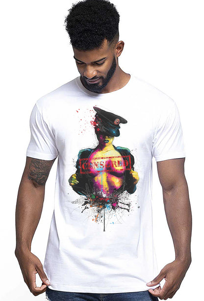 Censored Color Artistico Stilizzato 18-20-44 T-shirt Urban Men Uomo 100% Cotone Pettinato JK - STREET STYLE