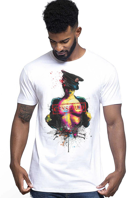 Censored Color Artistico Stilizzato 18-20-44 T-shirt Urban Men Uomo 100% Cotone Pettinato JK - STREET STYLE