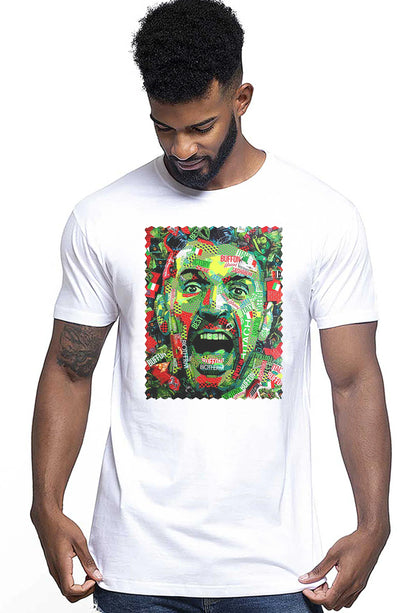Portrait Buffon Color Artistico Stilizzato 18-30-17 T-shirt Urban Men Uomo 100% Cotone Pettinato JK - STREET STYLE
