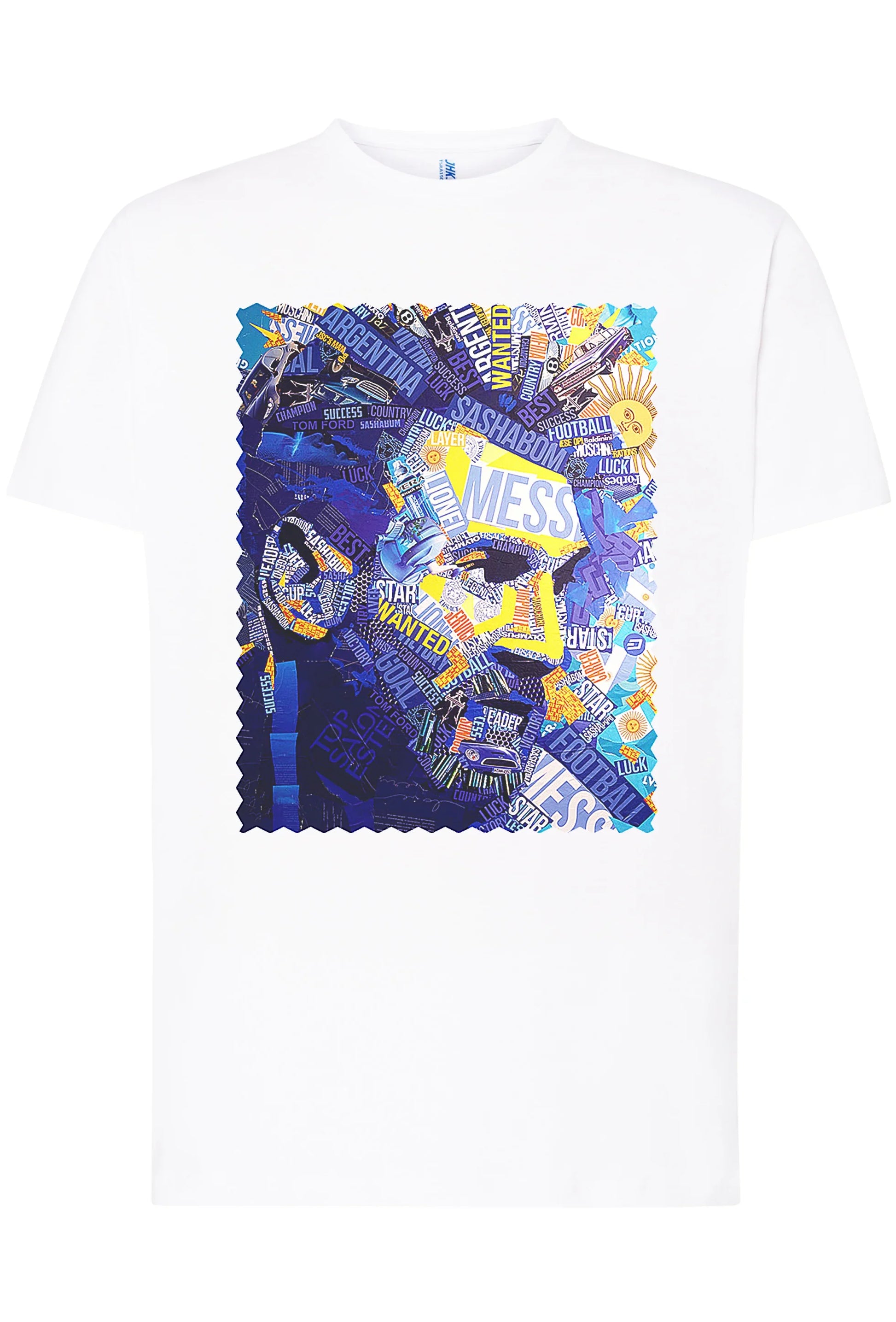 Portrait Messi Color Artistico Stilizzato 18-30-20 T-shirt Urban Men Uomo 100% Cotone Pettinato JK - STREET STYLE