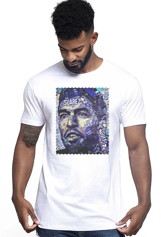Portrait Suarez Color Artistico Stilizzato 18-30-21 T-shirt Urban Men Uomo 100% Cotone Pettinato JK - STREET STYLE