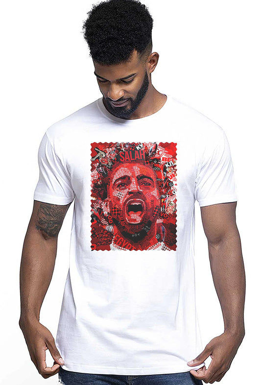 Portrait Salah Color Artistico Stilizzato 18-30-24 T-shirt Urban Men Uomo 100% Cotone Pettinato JK - STREET STYLE