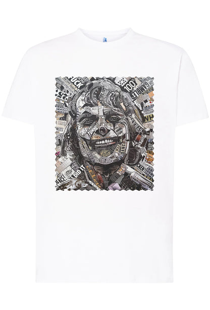 Portrait Joker Color Artistico Stilizzato 18-30-9 T-shirt Urban Men Uomo 100% Cotone Pettinato JK - STREET STYLE