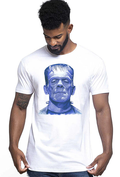 Frankenstein Blu The Legend Cinema Attore Comico Soggetto 18-97-2 T-shirt Urban Men Uomo 100% Cotone Pettinato JK - STREET STYLE