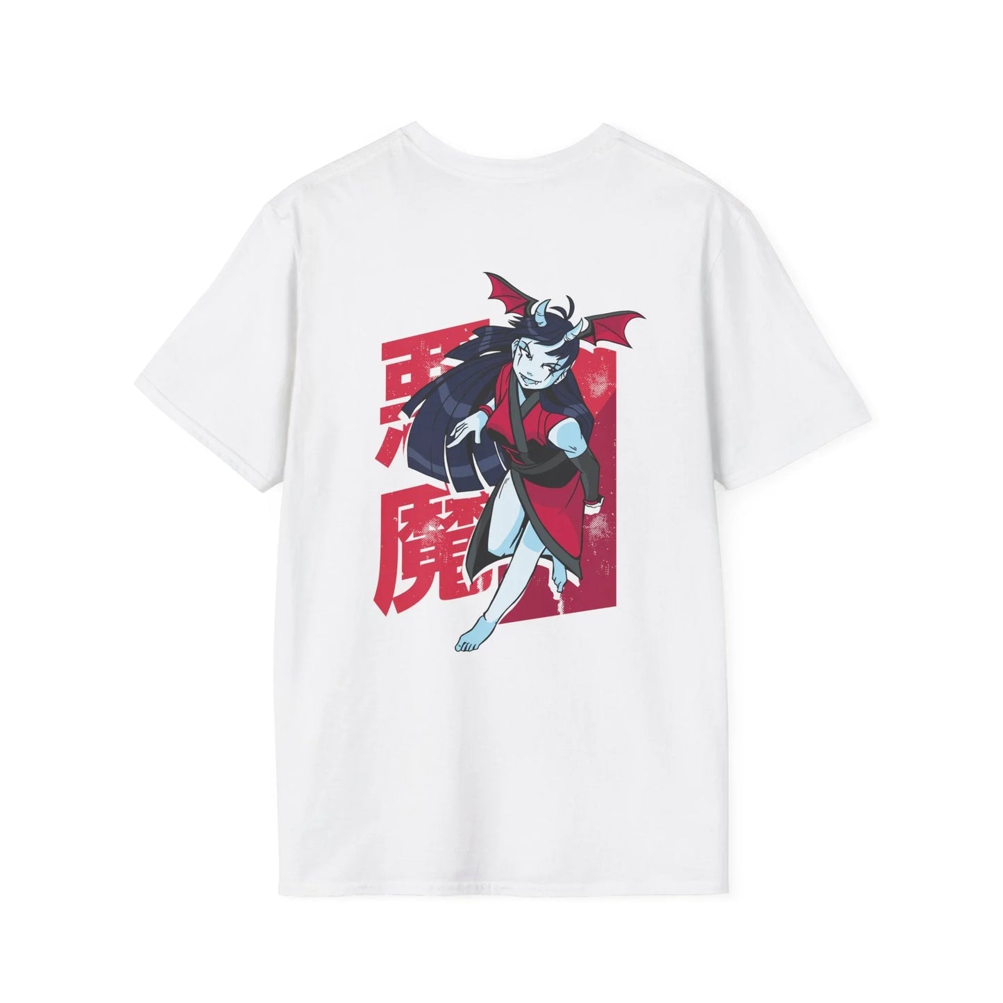 Demon Girl - Anime World - Unisex T-Shirt - Back Print - STREET STYLE