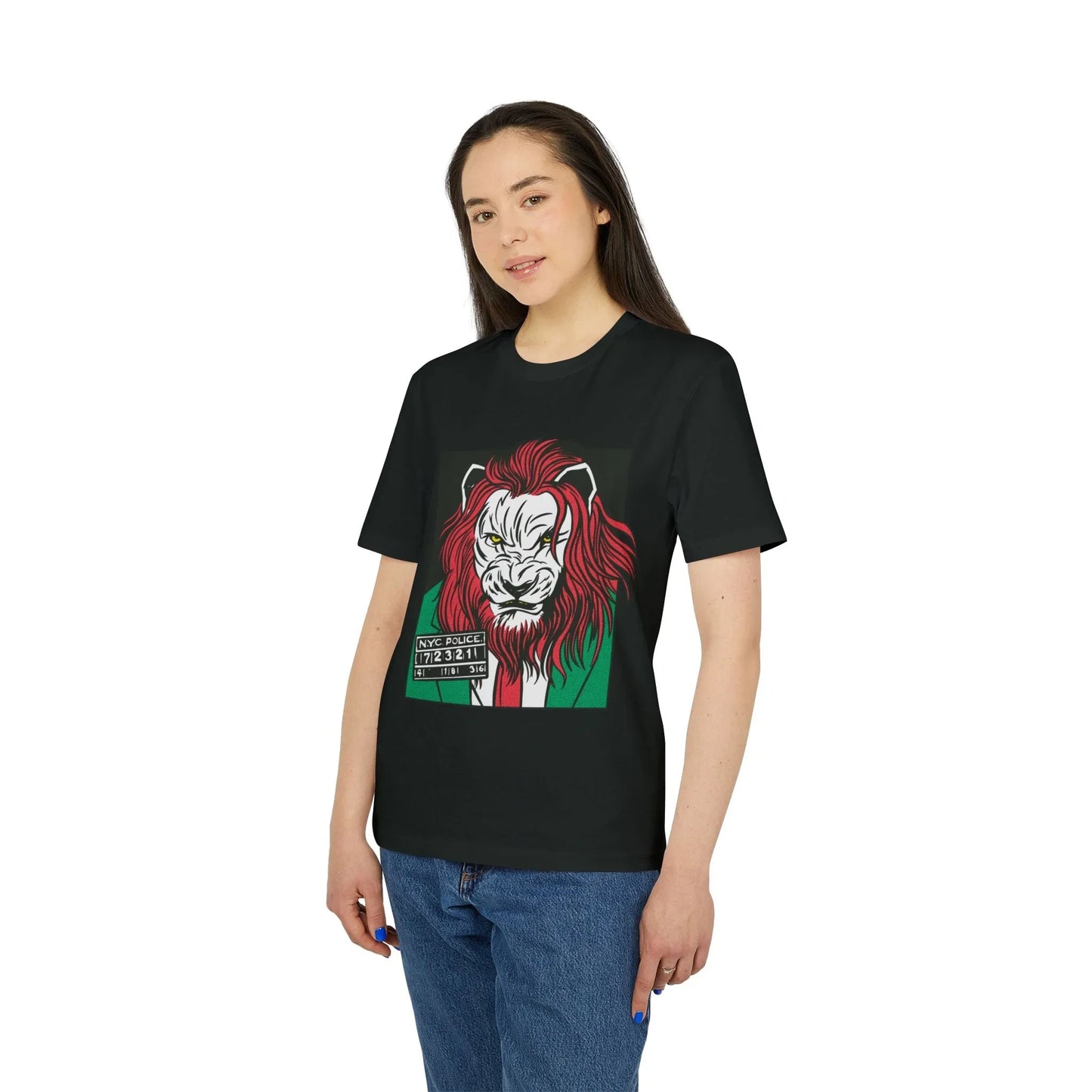 Lion Boss - Comic Mafia - Premium Bio Unisex T-Shirt - Front Print - STREET STYLE