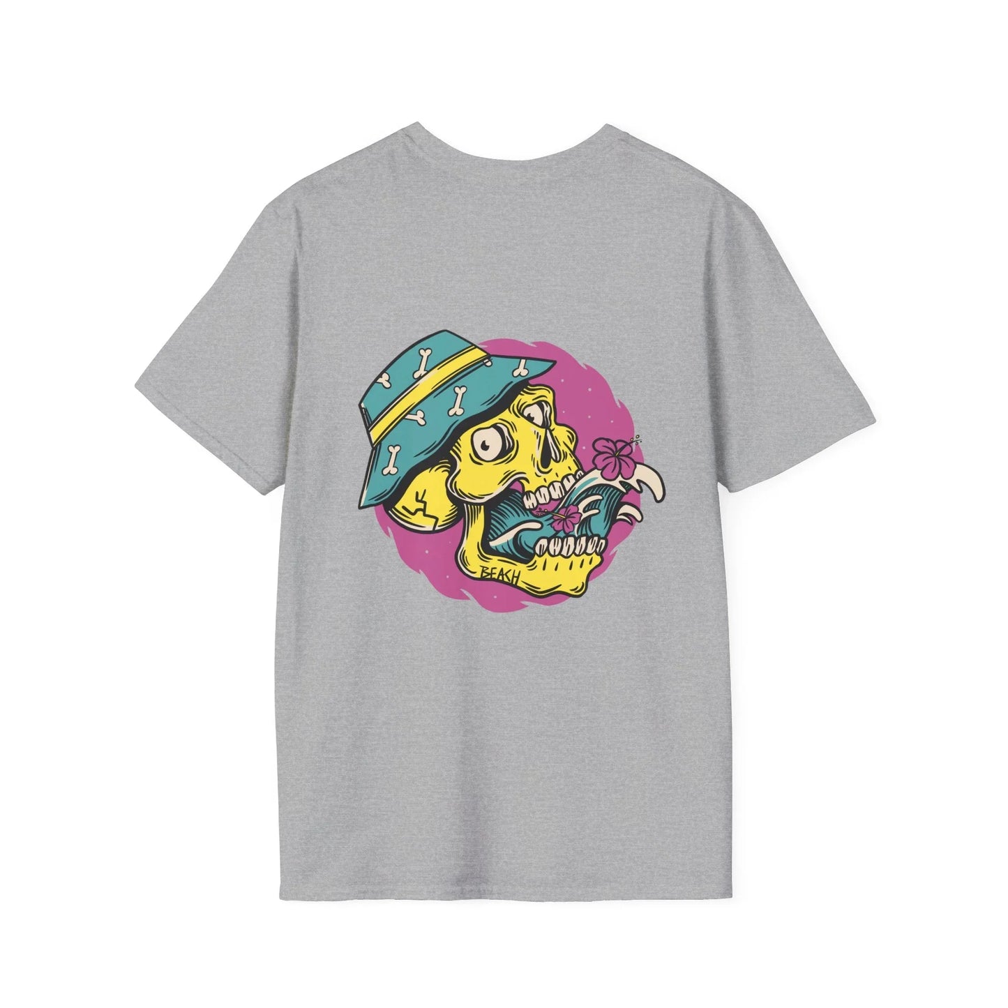 No Skin All Bones - Summer Skulls - Unisex T-Shirt - Back Print - STREET STYLE