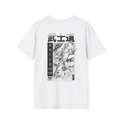 Defeated by the Ninja - Samurai Manga - Unisex T-Shirt - Back Print - STREET STYLE