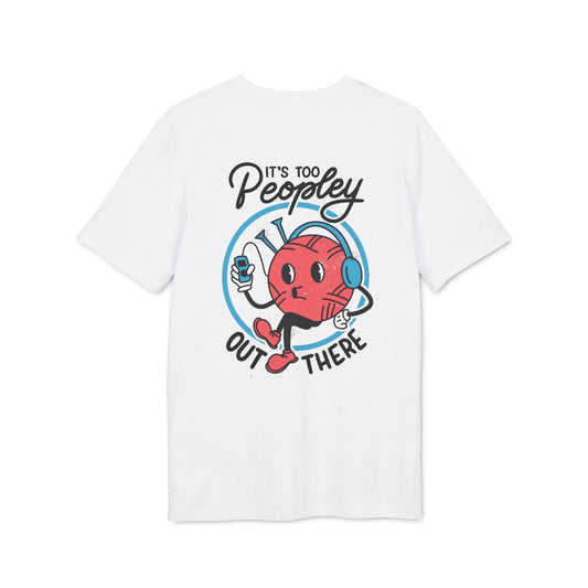 It´s too Peopley out there - Antisocial Retro - Premium Bio Unisex T-Shirt - Back Print - STREET STYLE