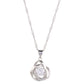 Round Knot Pendant Necklace with Cubic Zirconia - STREET STYLE