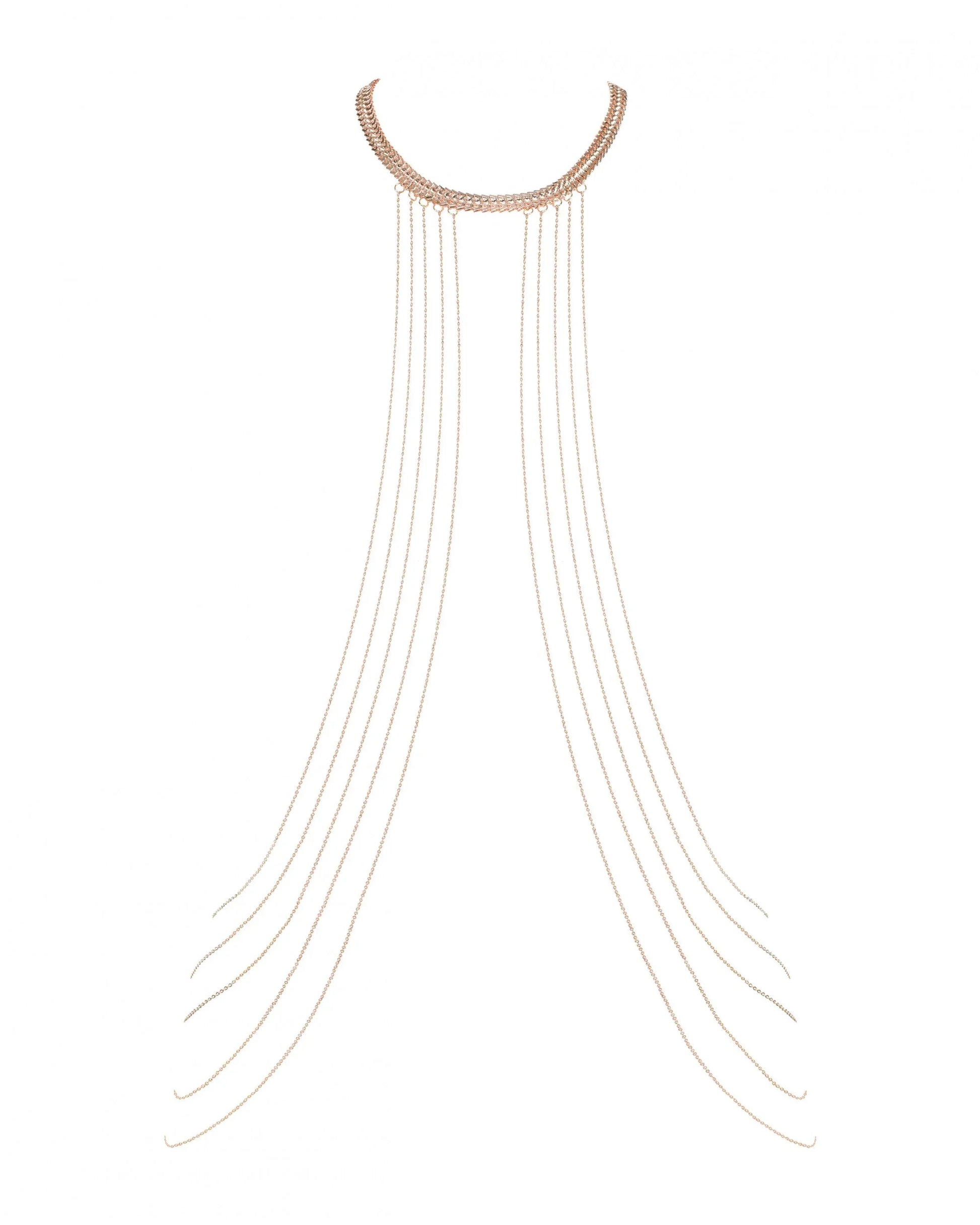 Gold Draped Body Chain Obsessive Bijou - STREET STYLE