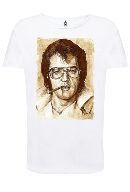 Elvis Scratc Cantante The Legend Stilizzato 18-100 T-shirt Urban Slub Men Uomo 100% Cotone Fiammato JK - STREET STYLE