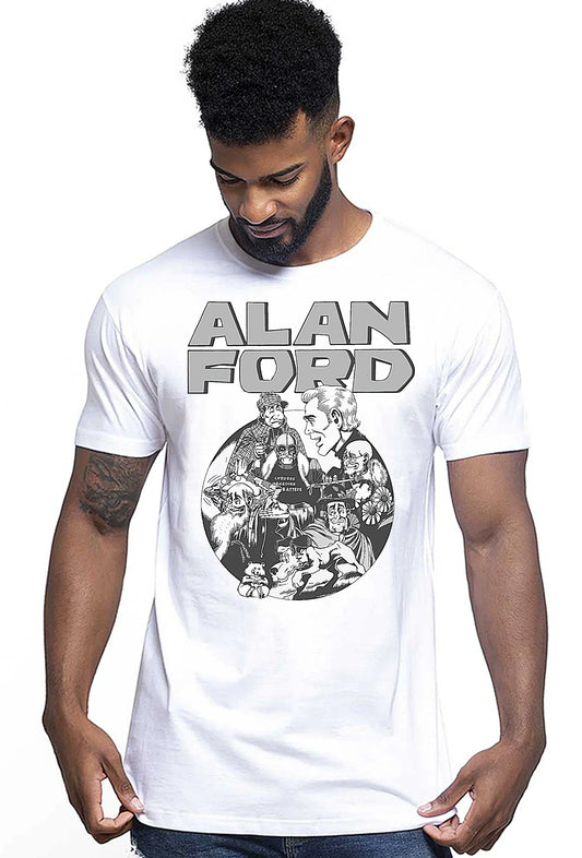 Alan Ford Cartoon Fumetti 2056 T-shirt Urban Men Uomo 100% Cotone Pettinato JK - STREET STYLE