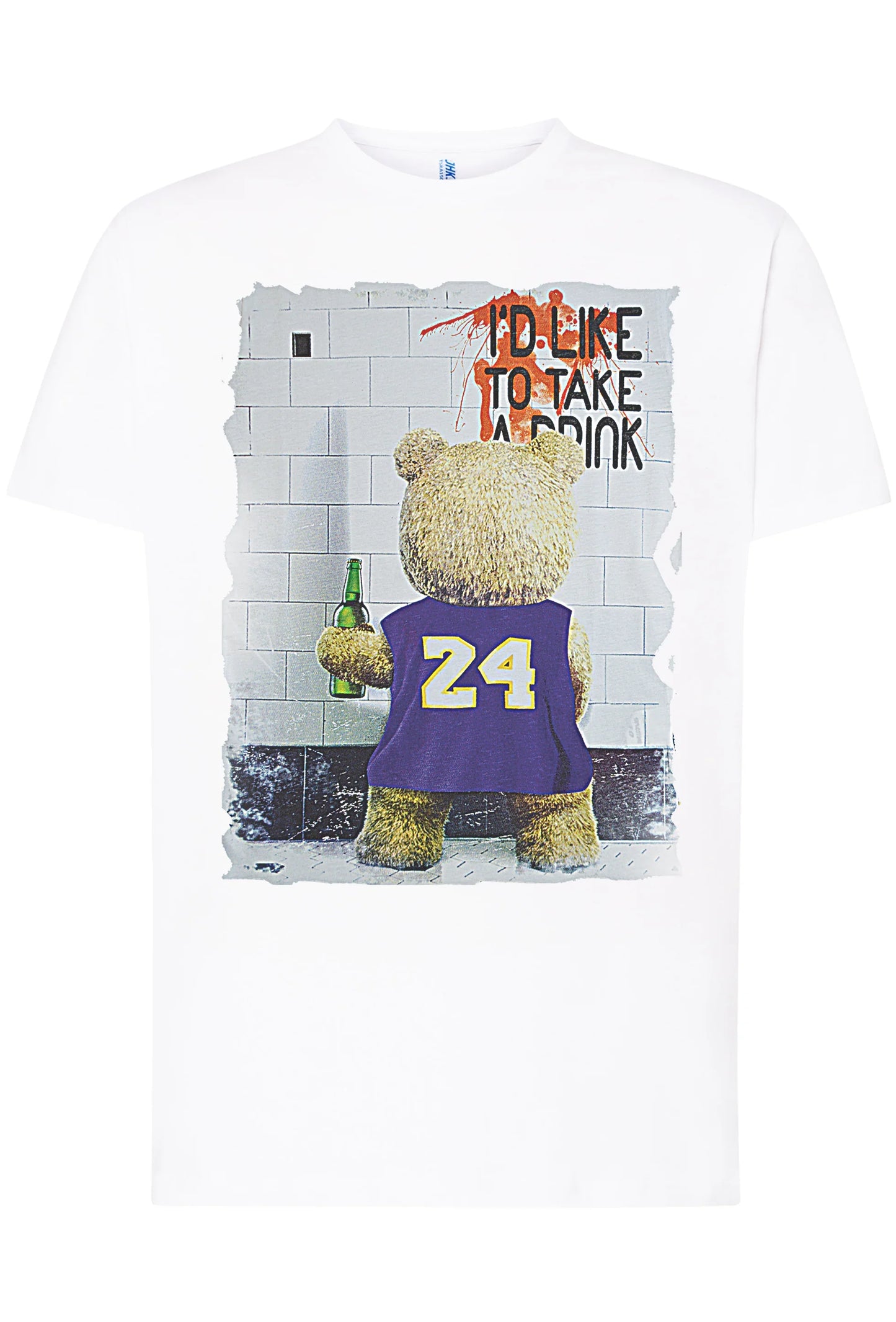 TeddyBear I'd Like to Take 2 Film Cartoon Fumetti 2064-1 T-shirt Urban Men Uomo 100% Cotone Pettinato JK - STREET STYLE