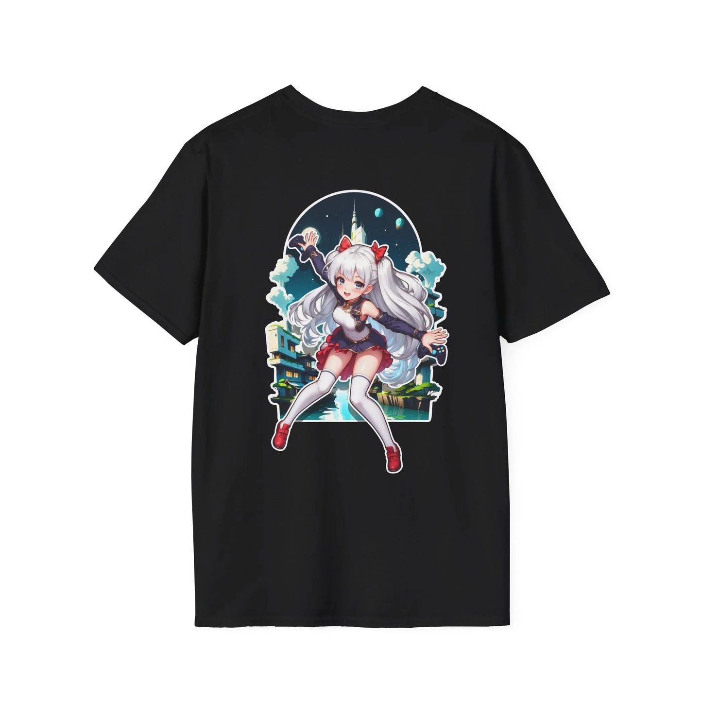 Gamer Girl - Anime World - Unisex T-Shirt - Back Print - STREET STYLE