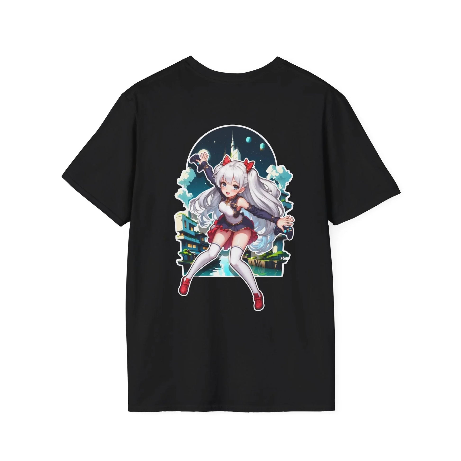 Gamer Girl - Anime World - Unisex T-Shirt - Back Print - STREET STYLE