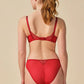Gossard Viva Red Sheer Embroidered Bikini Panties - STREET STYLE