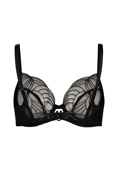 Gossard Viva Sheer Plunge Bra Black - STREET STYLE