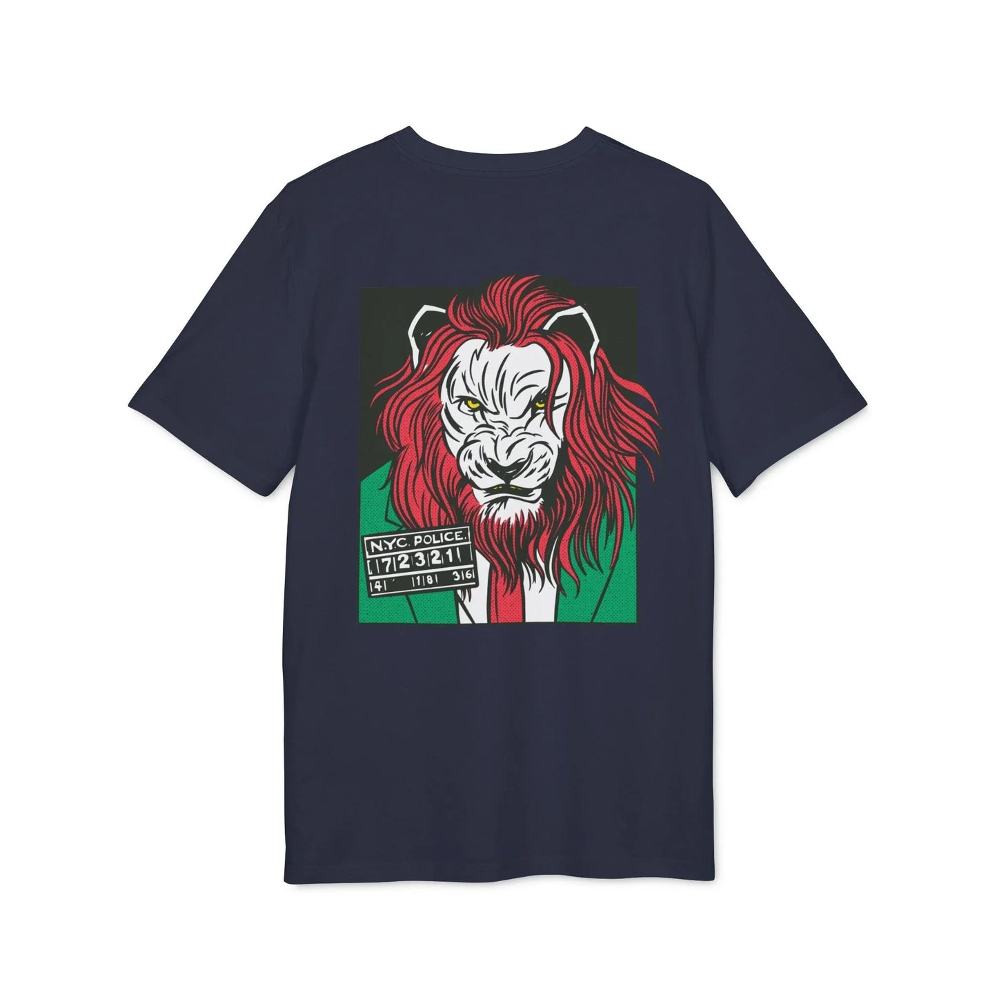 Lion Boss - Comic Mafia - Premium Bio Unisex T-Shirt - Back Print - STREET STYLE