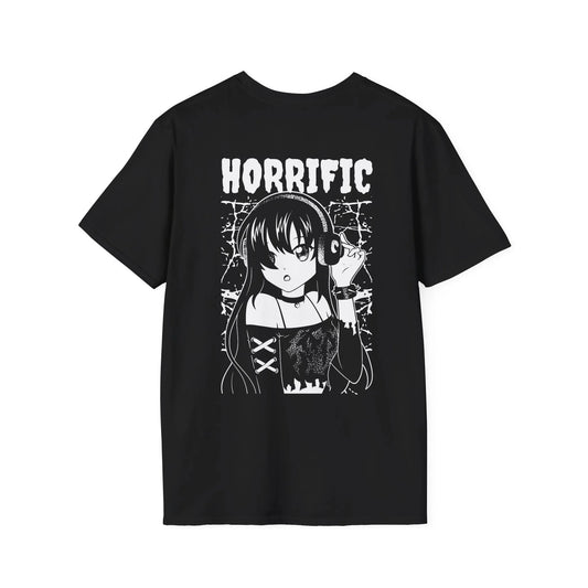 Horrific Dark Girl - Anime World - Unisex T-Shirt - Back Print - STREET STYLE