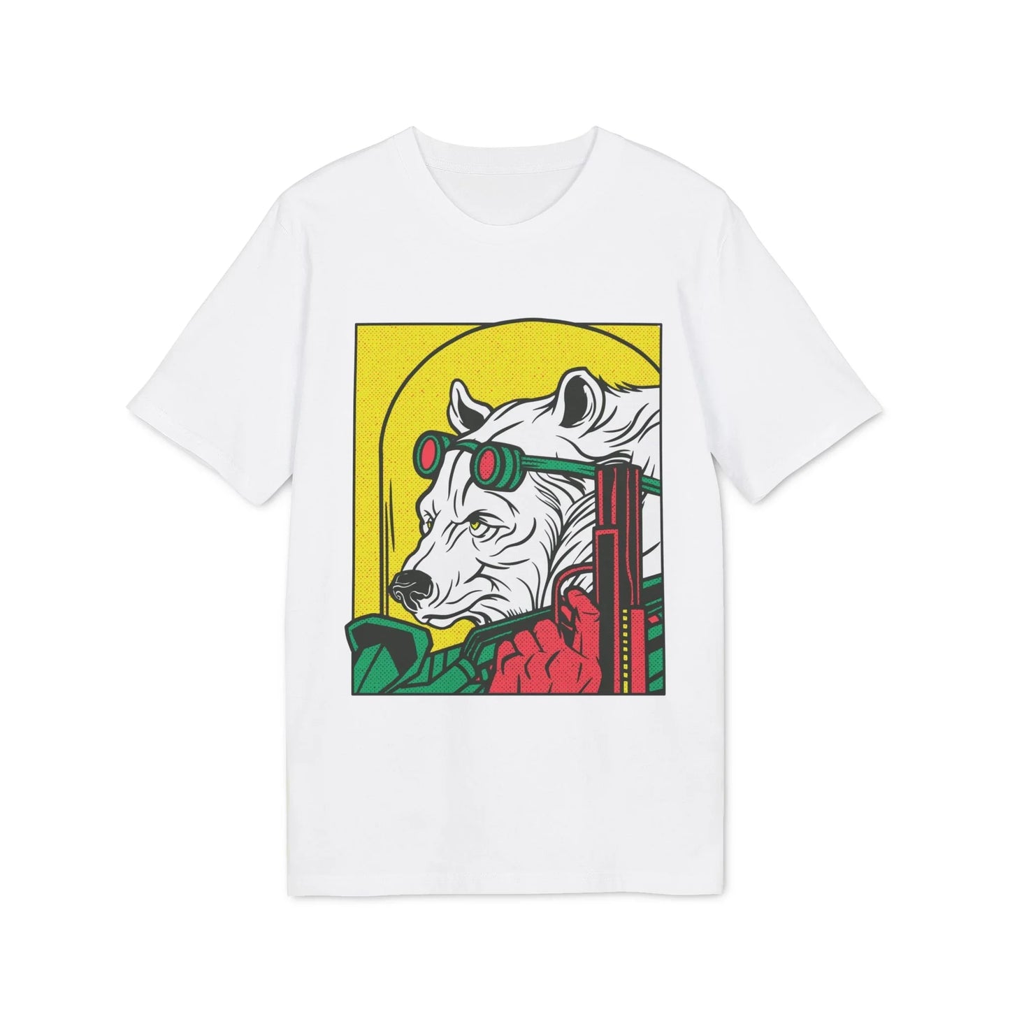 Ice Bear Gun - Comic Mafia - Premium Bio Unisex T-Shirt - Front Print - STREET STYLE