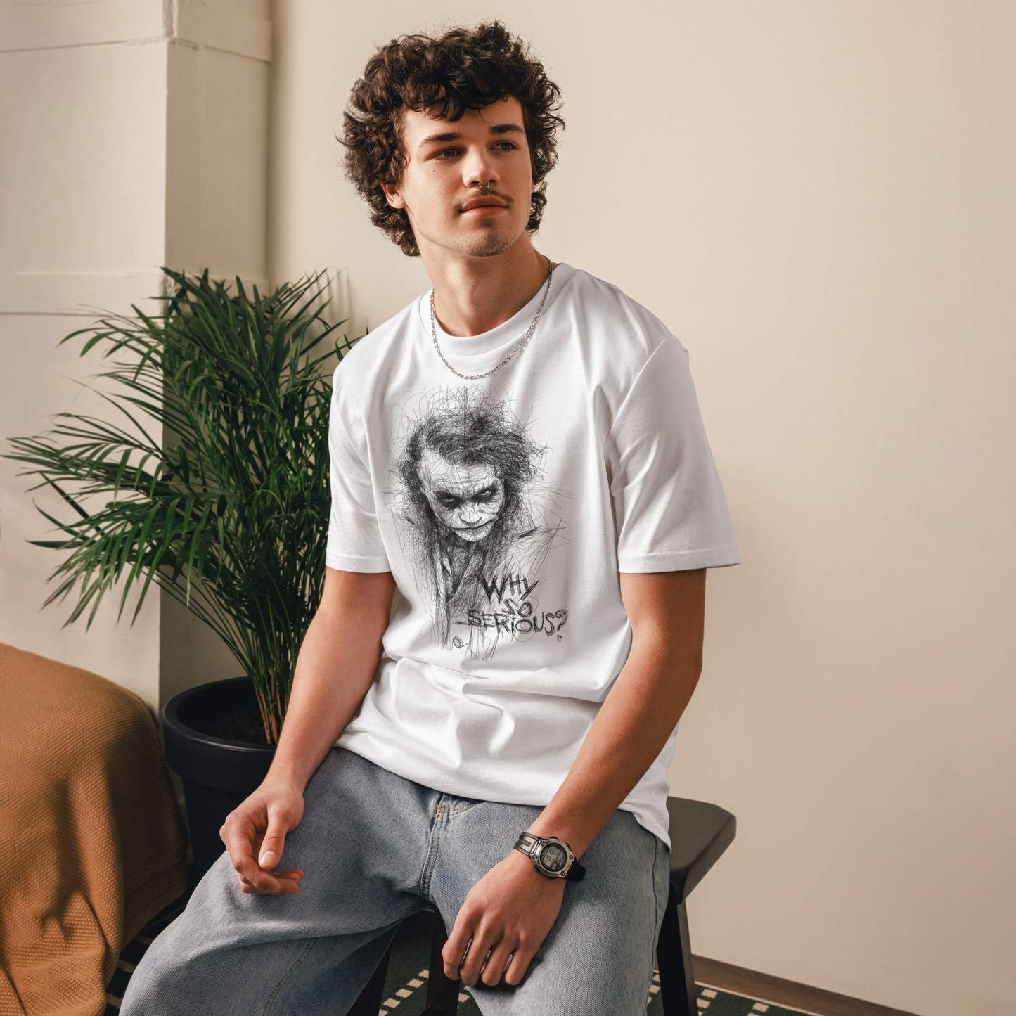 T-shirt Joker  Uomo - Stilizzato Cinema Made in Italy STREET STYLE