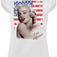 Marilyn Monroe Cantante Attrice The Legend 17-2 Lady Donna 100% Cotone Pettinato JK - STREET STYLE