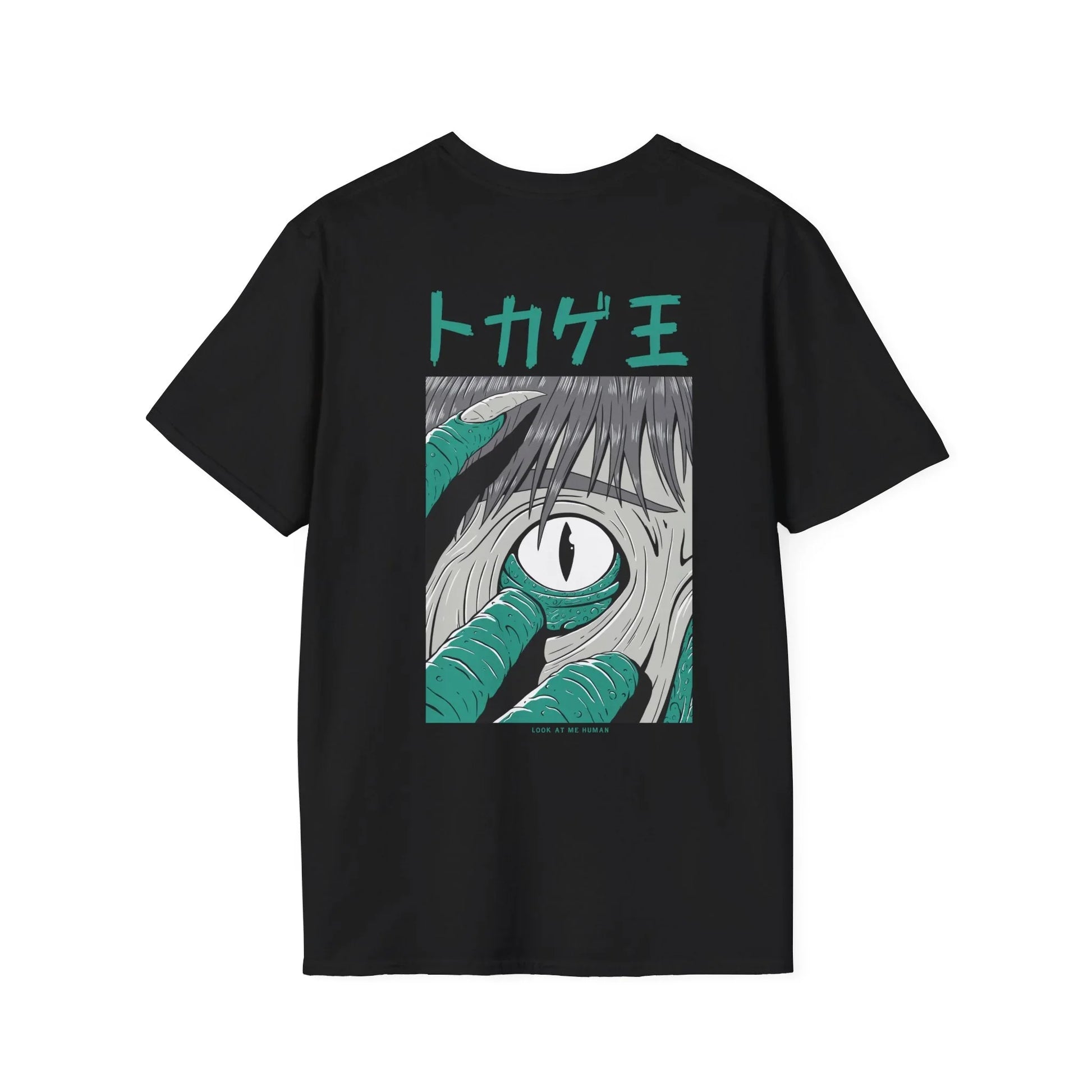 Look at me Human - Japanese Horror - Unisex T-Shirt - Back Print - STREET STYLE