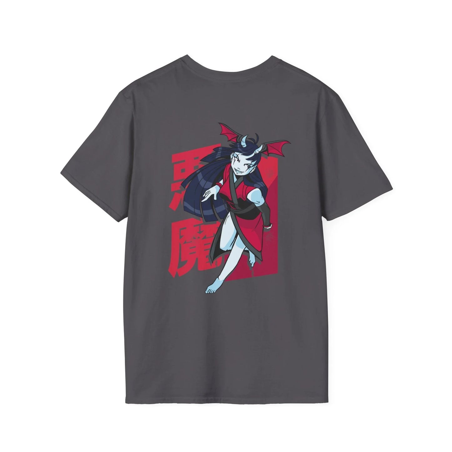 Demon Girl - Anime World - Unisex T-Shirt - Back Print - STREET STYLE