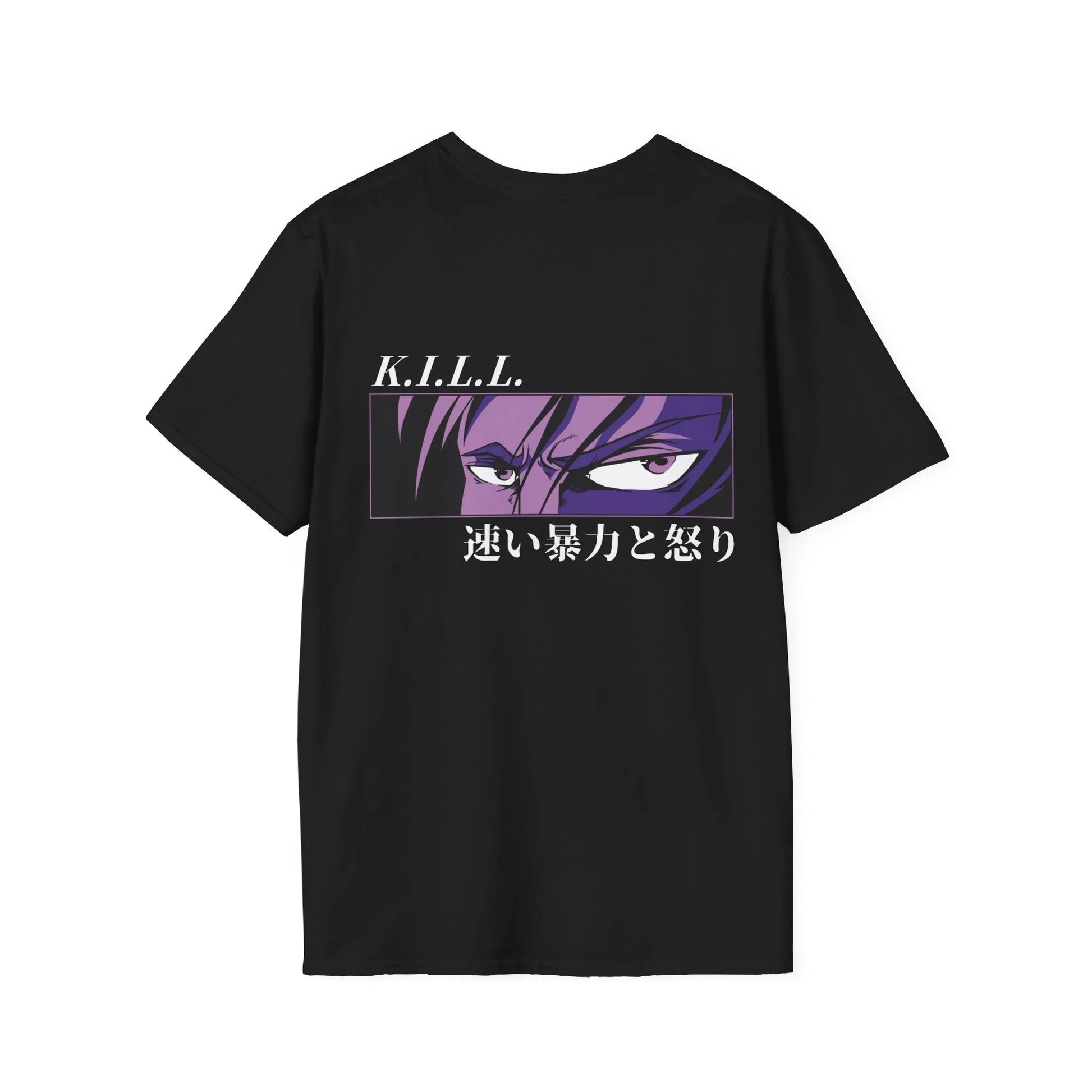 Kill Eyes - Anime World - Unisex T-Shirt - Back Print - STREET STYLE