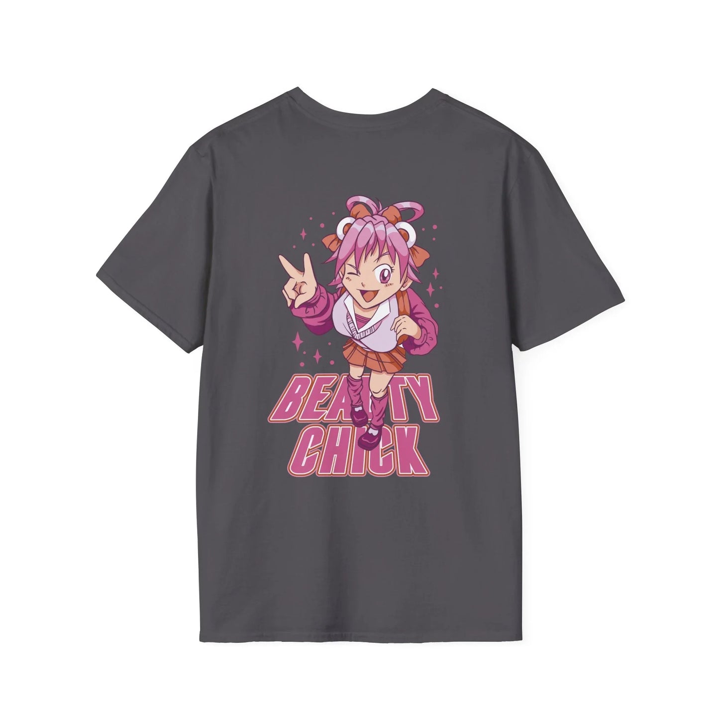 Beauty Chick - Anime World - Unisex T-Shirt - Back Print - STREET STYLE