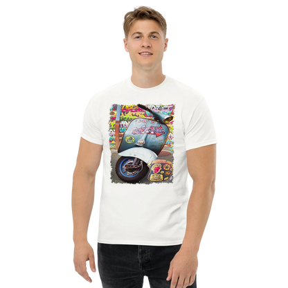 T-shirt Uomo Stampa Scooter Vintage Stile Graffiti Urbano 11011-VES - STREET STYLE