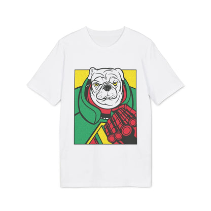 White Pug - Comic Mafia - Premium Bio Unisex T-Shirt - Front Print - STREET STYLE
