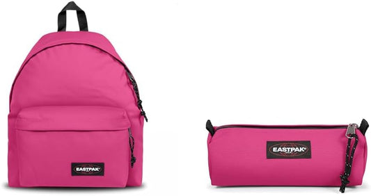 EASTPAK PADDED PAK'R Backpack, 27 L - Pink Escape (Pink) & BENCHMARK SINGLE Case, 27 L - Pink Escape (Pink), Pink Escape, Backpack+ Pen Holder - STREET STYLE