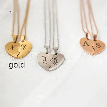 Personalized Stainless Steel Heart-shaped Necklace-personalized necklace - STREET STYLE