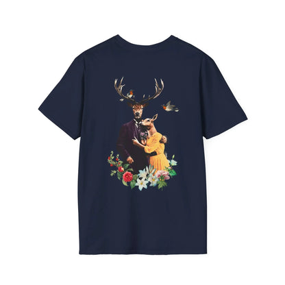Deers - Animal Human - Unisex T-Shirt - Back Print - STREET STYLE