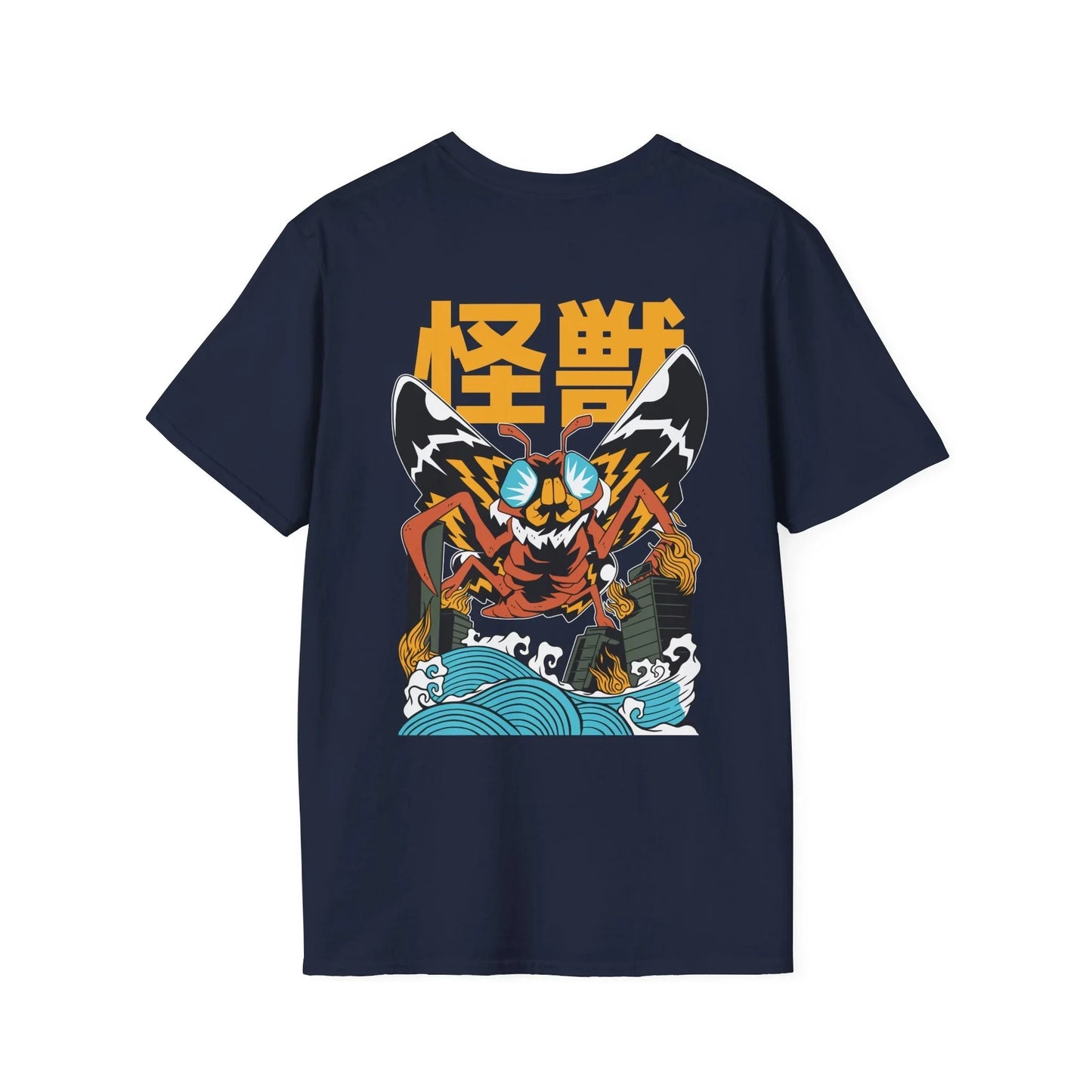Moth - Kaiju Monster - Unisex T-Shirt - Back Print - STREET STYLE