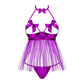 Sexy Open Cup Babydoll & String Obsessive Delishya Purple - STREET STYLE