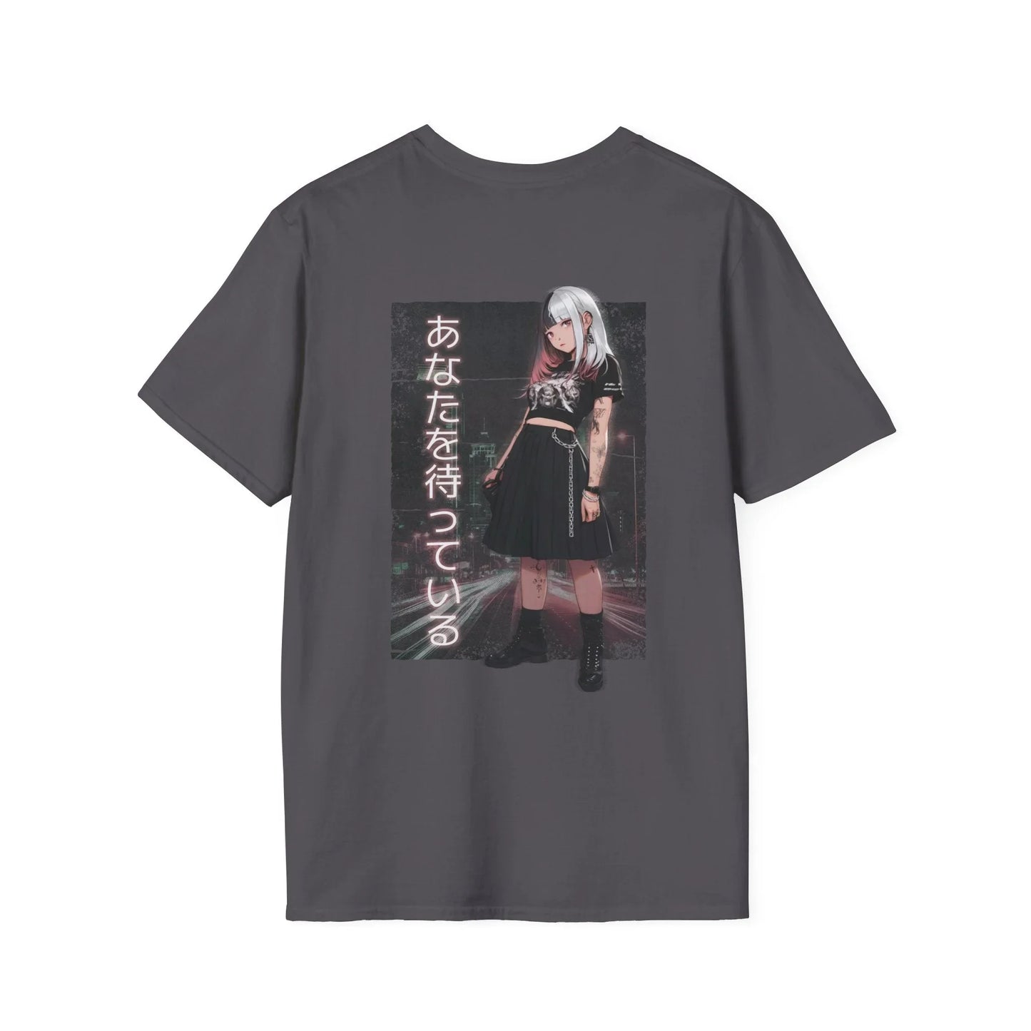 Waiting for you Girl - Anime World - Unisex T-Shirt - Back Print - STREET STYLE