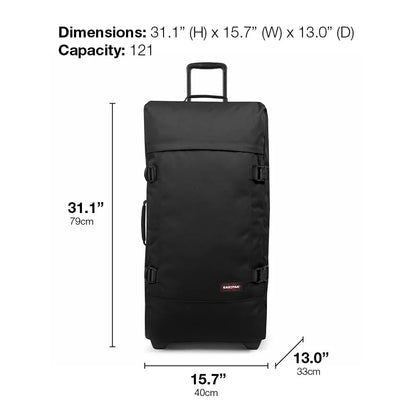 Eastpak TRANVERZ L Suitcase, 79 x 40 x 33 cm, 121 L, Black Denim, Tranverz L - STREET STYLE