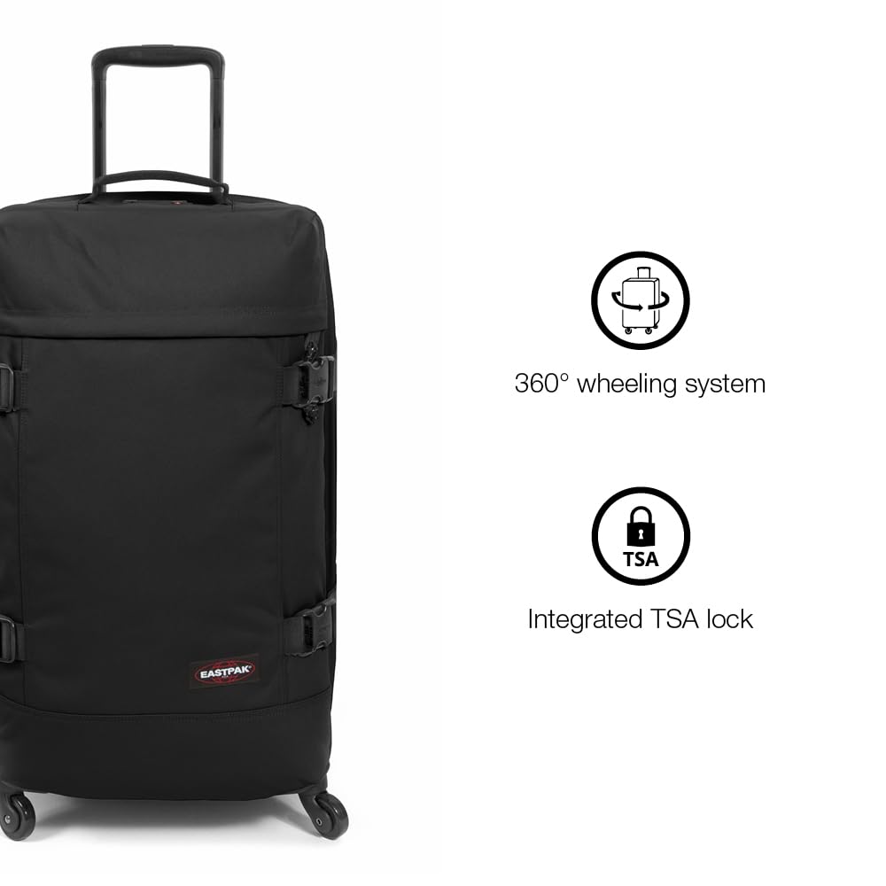 Eastpak TRANS4 M Suitcase, 70 x 39 x 28 cm, 68 L, Black, Trans4 Medium - STREET STYLE