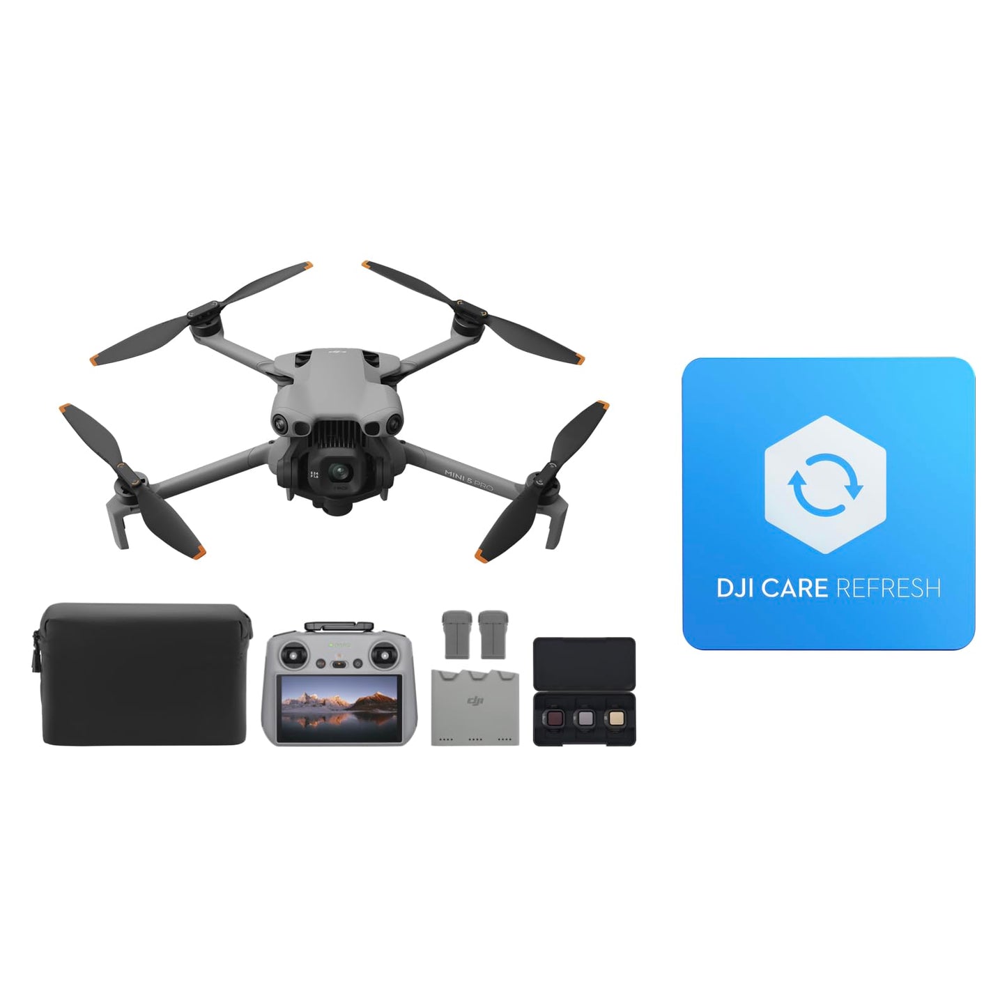 DJI Mini 5 Pro Combo Fly More con DJI RC 2 e DJI Care di 1 anno, drone 4K per principianti, drone con fotocamera, CMOS da 1 pollice, rilevamento degli ostacoli, ActiveTrack 360°, C0