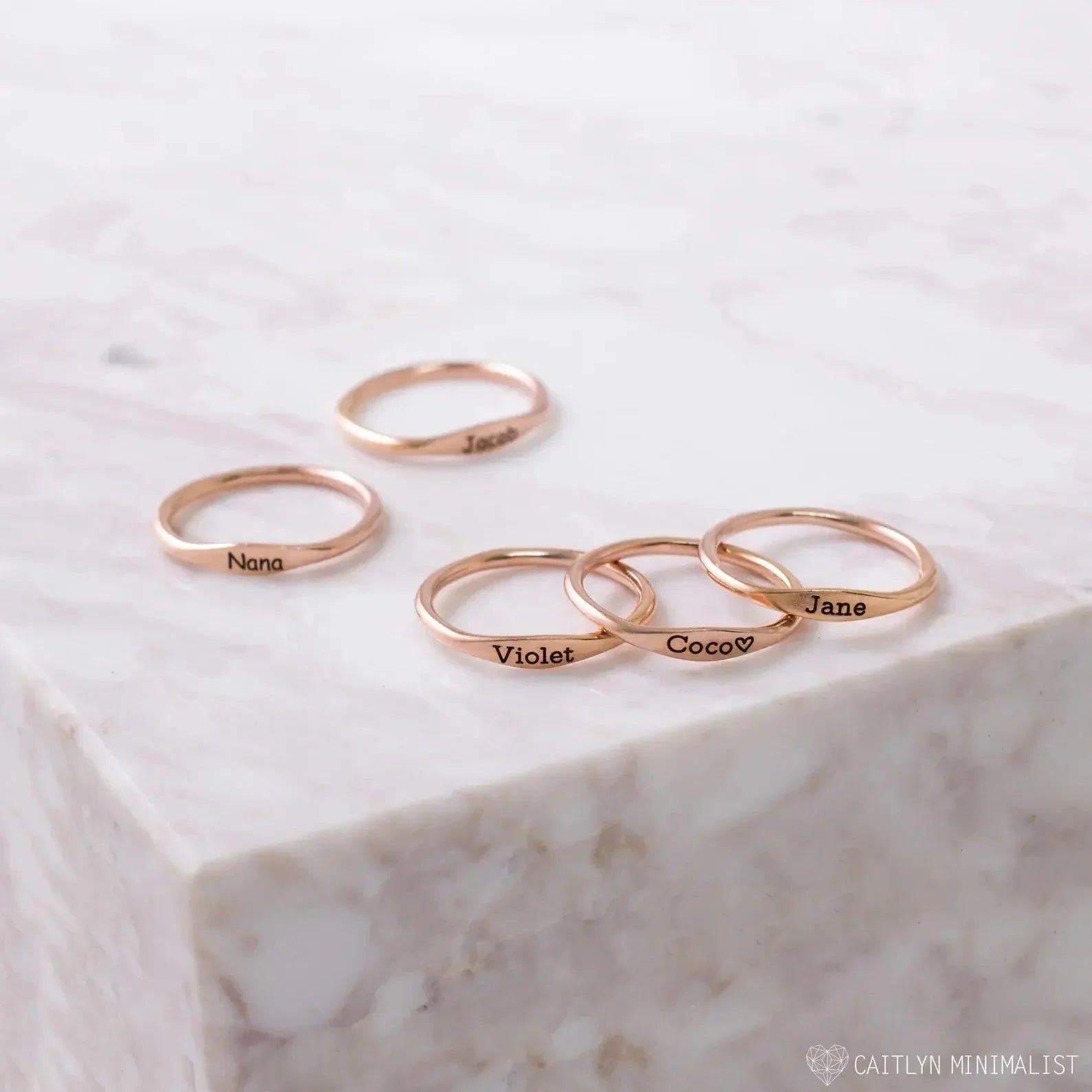Tiny Name Ring - Minimalist Ring - delicate ring - STREET STYLE