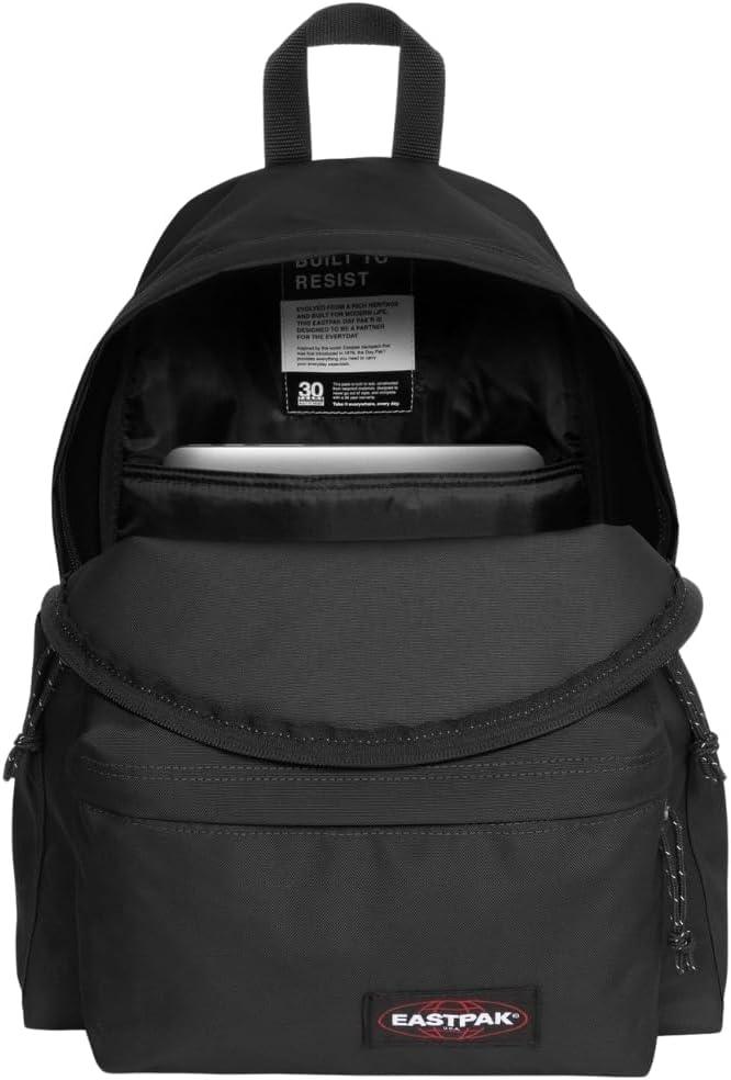 EASTPAK Day Pak'r Model Backpack Black with Additional Zip and Laptop Holder 13.3, Black, One size - STREET STYLE