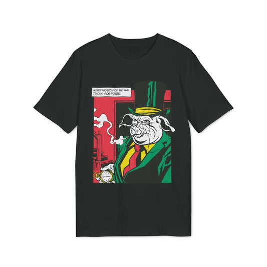 Boss Pig - Comic Mafia - Premium Bio Unisex T-Shirt - Front Print - STREET STYLE