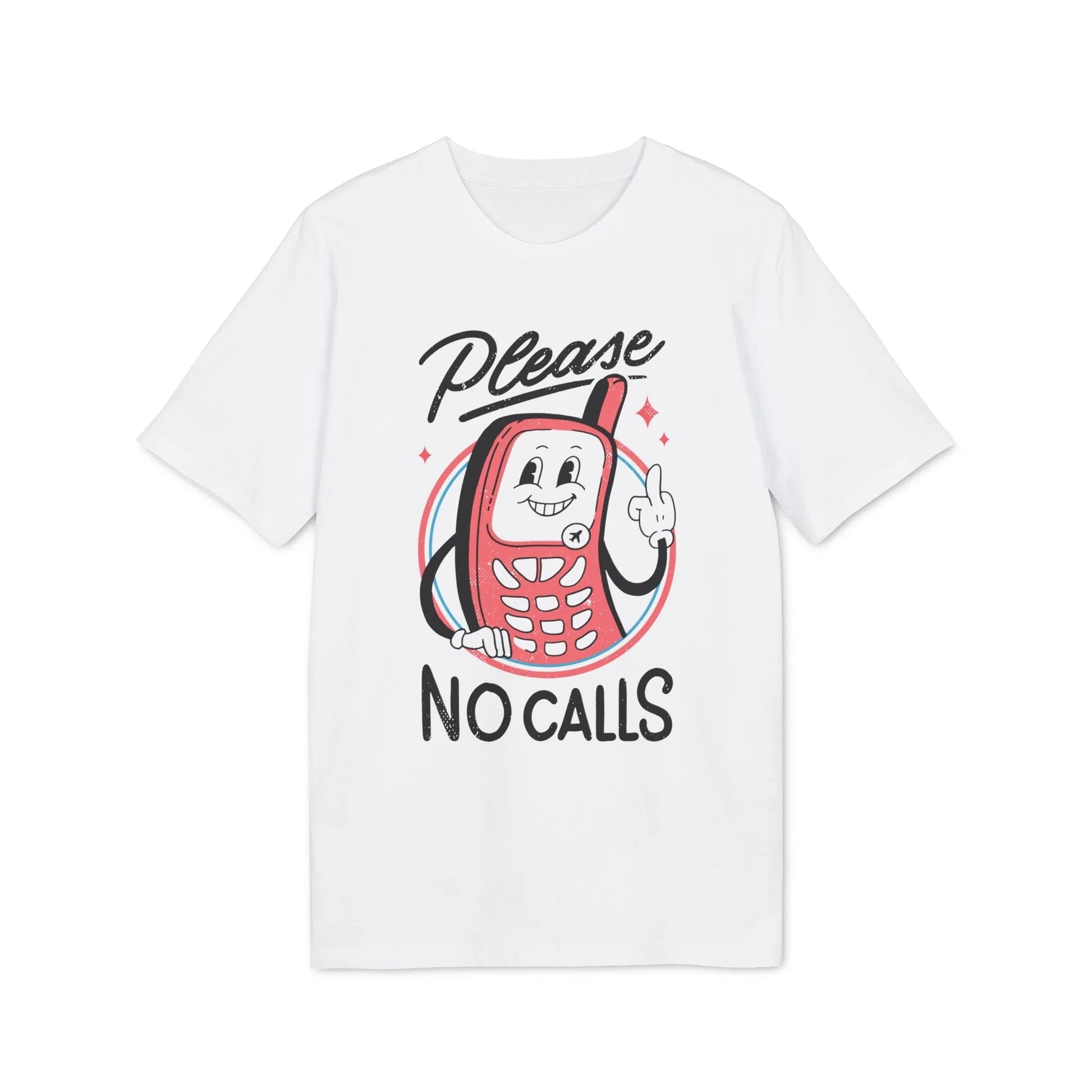 Please no Calls - Antisocial Retro - Premium Bio Unisex T-Shirt - Front Print - STREET STYLE